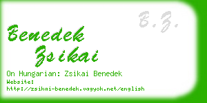 benedek zsikai business card